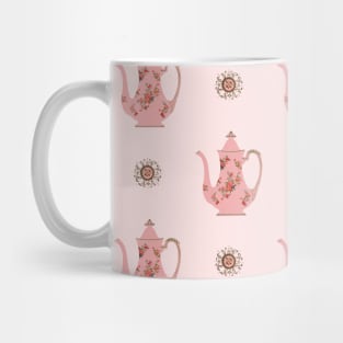 Teapots & Filigree (Pink) Mug